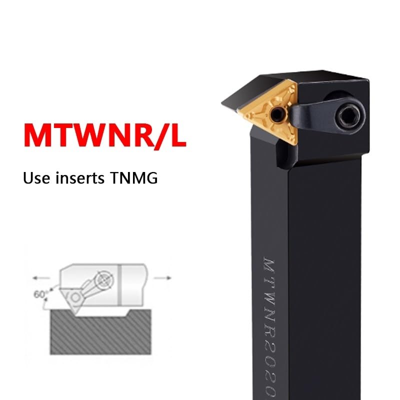 1pc MTWNR1616H16 MTWNR2020K16 MTWNR2525M16 MTWNR MTWNL Lathe Machine Turning Tool Holder CNC TNMG Carbide Inserts MTWNR1616(MTWNR1616H16)