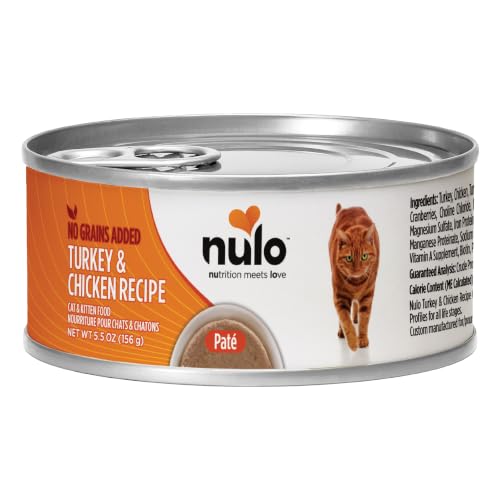 Image of Nulo Turkey & Chicken Recipe Pate Wet Canned Cat Food, 5.5 Ounce (Pack of 24)