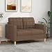 Produktbild SECOLI Sofa 2 sitzer Sofa 2er Sofa 2 sitzer Stoff Couch 2 sitzer 2er Couch Sofa klein Stoff Sofa für Wohnzimmer/Schlafzimmer/Büro/Wohnung-Braun-2-sitzer:120cm