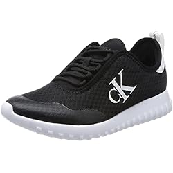 Calvin Klein Jeans Mujer Sneakers Running Spor Run Eva Slipon Over Mesh Zapatillas Deportivas, Negro (Black), 37