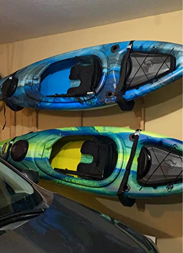 Kayak Rack Storage System, 19.5Inch Garage Storage Canoe Hooks, Wall Mounted Paddleboards Hangers Storage Max Load 150Lbs #TOP6