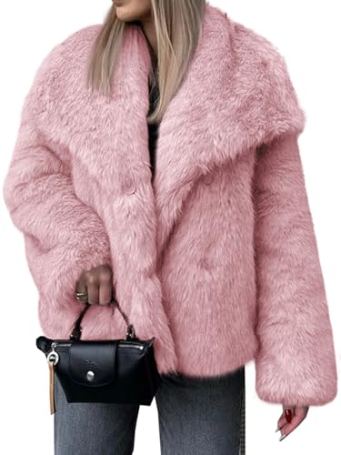 Manteau d'hiver en fausse fourrure pour femme contre le vent glacial vêtement chaud et pelucheux