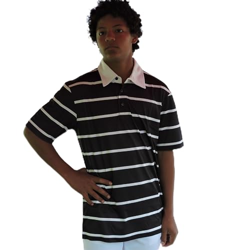 Dimond Midnight Black and White Polo Shirt (14-16)