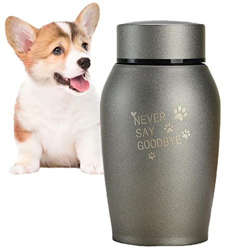 leryveo Urna para Cenizas Conmemorativa de Mascotas, Pequeñas urnas de Recuerdo de Acero Inoxidable para Cenizas, Urnas de cremación duraderas para Cenizas Pequeño Tenedor de Cenizas conmemorativo Cover
