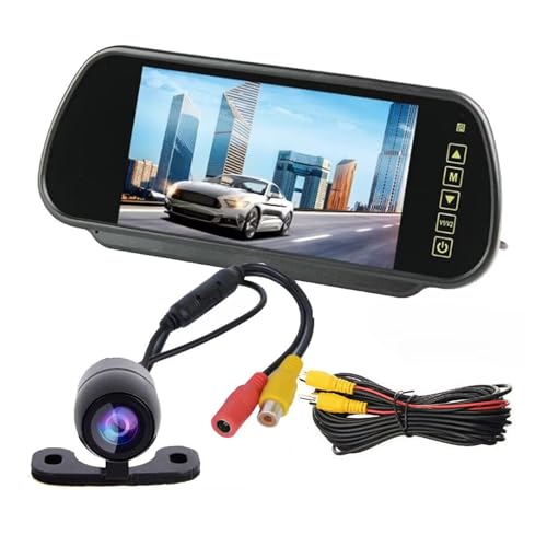 Caméra de recul étanche vision nocturne HD écran de 7 pouces miroir pour voiture et camion
