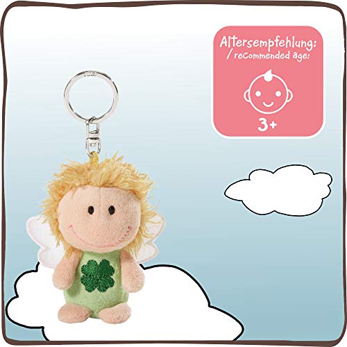 NICI 34553 Talizman Anioł Stróż Breloczek do Kluczy z Liściem Koniczyny Zielony 7 cm
