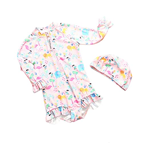 Maillot de bain fille 1 pièce rose 130 cm pour les journées d'été à la plage