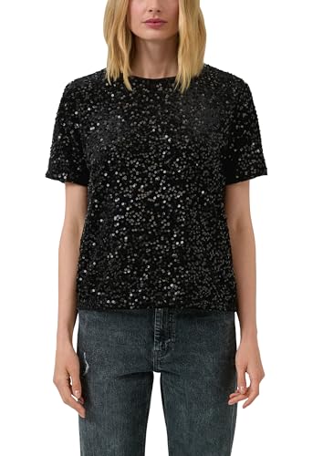 s.Oliver Samtshirt mit Pailletten