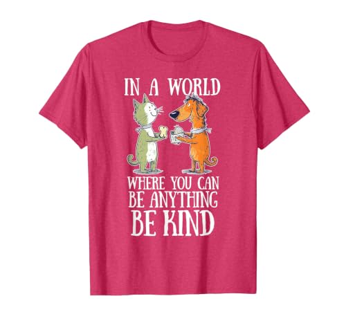 in A World Where You Can Be Anything Be Kind Unity Day T-Shirt, Men, Red Heather, X-Large