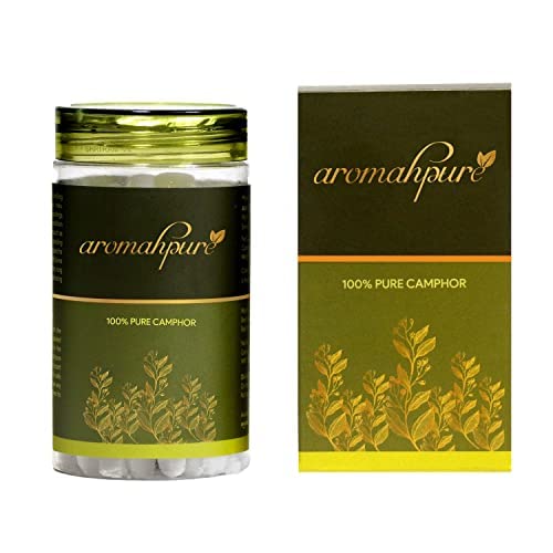 Aromahpure 100% Pure Original Camphor Tablets, 100Gms Jar, best suited Camphor for Pooja (Kapoor) (Pack of 1)