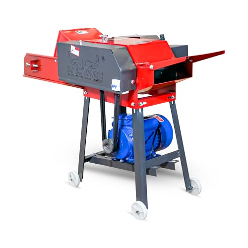 Image of BALWAAN Krishi Chaff Cutter with 3 HP Motor 2800 RPM | 4 Blades | 600kg /h Capacity|CH-320