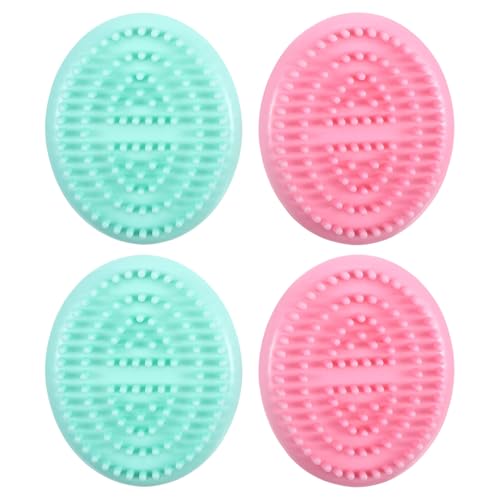Brosse exfoliante corps et cuir chevelu lot de 4 masseurs méridiens rose et vert
