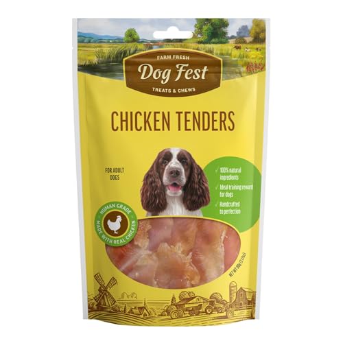 Image of Barkbutler x Dogfest Chicken Tenders, Dog Treats-90g|Made with Natural Ingredients|0% Artificial Flavors, Colours or Preservatives|Main Ingredient is Meat|Select Grade|for All Adult Breeds