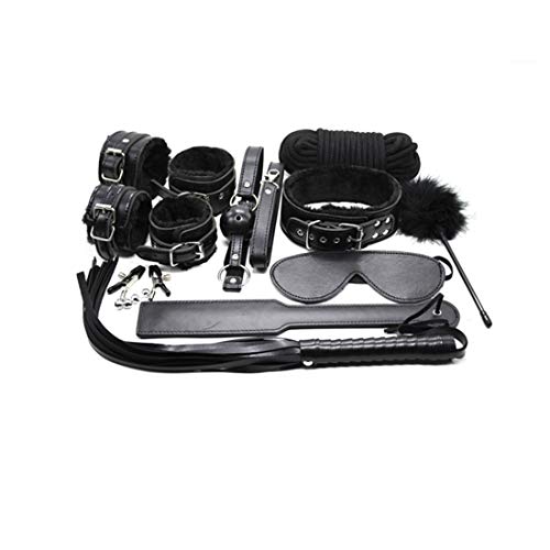 Irue en Peluche Noir et PU Kit en Cuir pour Plusieurs Plays