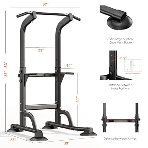 SogesPower Power Tower Dip Station Pull Up Bar Station for Home Gym — photo 5 of 6