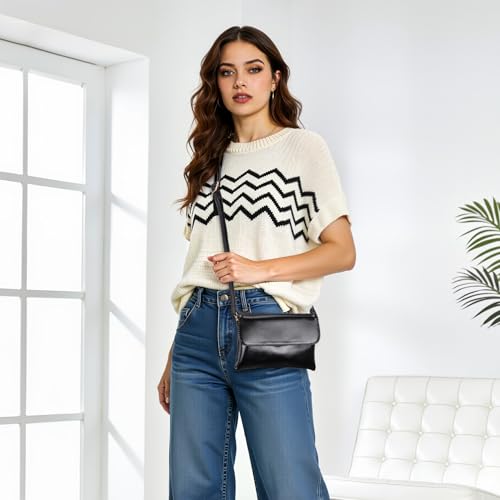 Image of Small Crossbody Bags for Women,Vegan Leather Cell Phone Purse with Adjustable Shoulder Strap for Travel