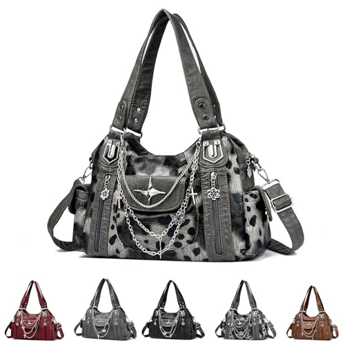 Sac fourre-tout en cuir pour femmes grand sac à bandoulière shopping Y2k