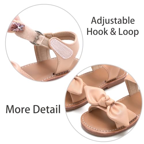 Image of ESTINE Toddler /Little Kid Girls Bow Open Toe Flat Evening Dress Sandals