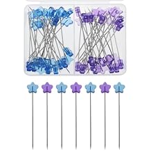 XGNG 100pcs Two-Color Star Pin DIY Handmade Jewelry Flower Gift Decoration Fixed Needle Sewing Needle, Straight Needle Straight Cloth, Craft Plastic Box Liner Needle