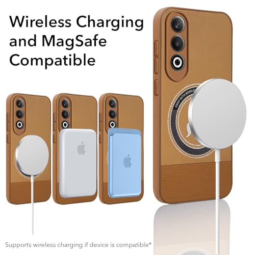 Image of Jkobi PU Leather Finish Back Cover Case for Oneplus Nord CE 4 (Professional Minimalist Texture | MagSafe Compatile | Camera Protection | Sleek Sober Formal)