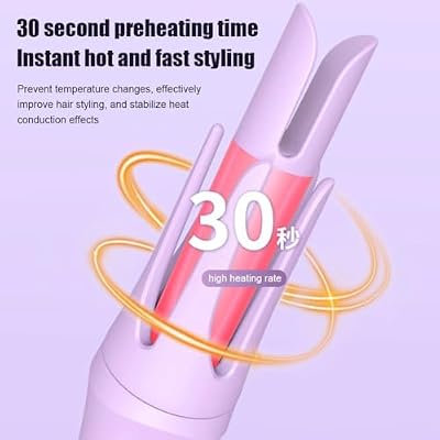 Automatic Hair Curler, Curling Wand 32mm,Travel Automatic Curling Iron Fast Heating,3-Speed Adjustable Temperature Curing Wand,Curling Tongs 360 Rotating for Long Hair