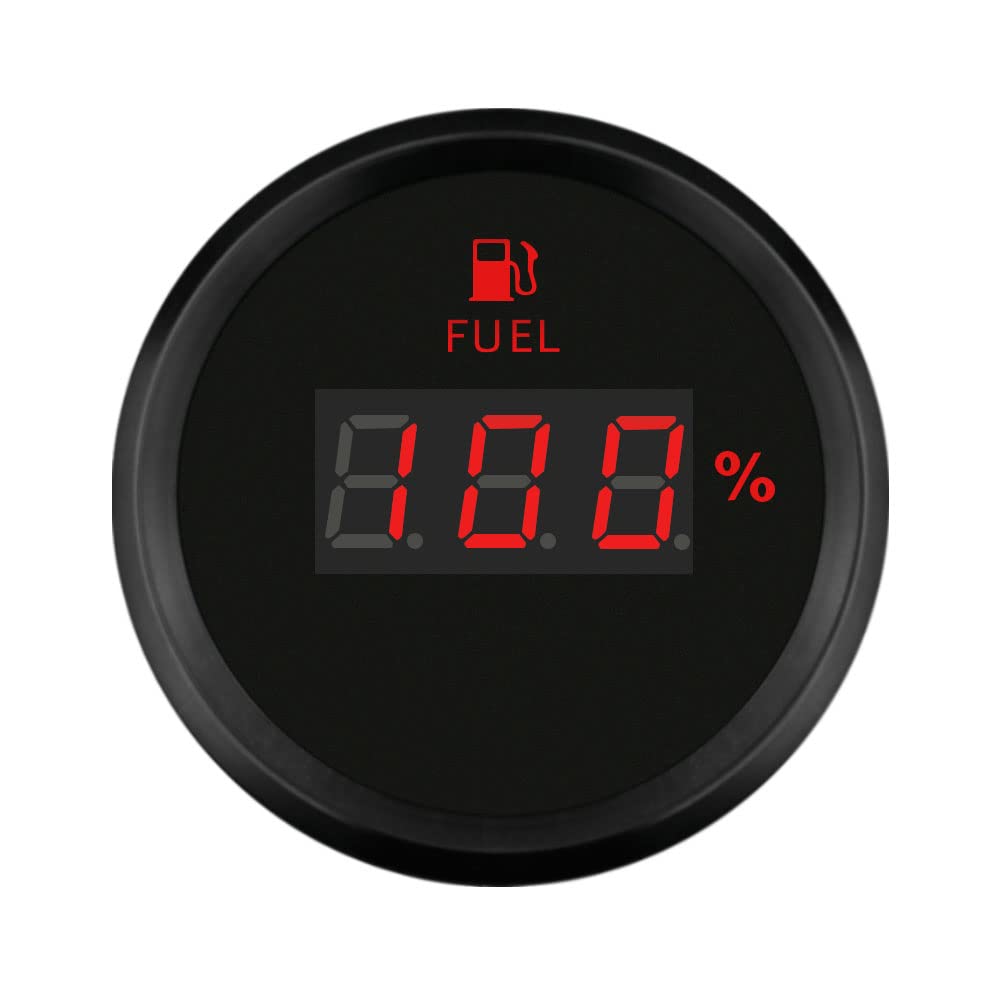 2" 52mm Universal Fuel Level Gauge LED E-1/2-F With Fuel Level Sending - Foto 12