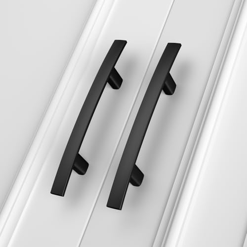homdiy 100 Pack Matte Black Cabinet Pulls, Solid Zinc Alloy, 3 Inch CC
