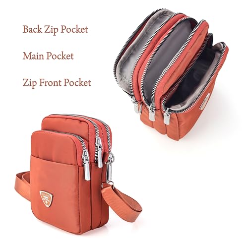 Image of J I Women's Small Cross-Body Phone Bag Stylish Mobile Cell Phone Holder Pocket Purse Wallet Sling Bag Mini Shoulder Bags