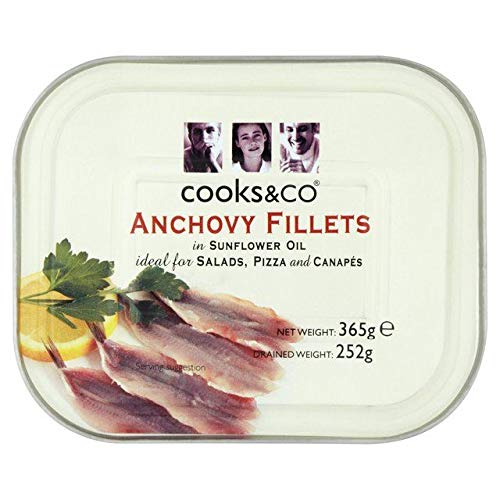 Cooks & Co - Cooks & Co Anchovy Anchovies Fillets in Sunflower Oil Canned Fish 365g