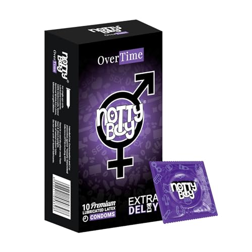 NOTTY BOY Extended Pleasure Condoms for Men Pack of 10 | Long-Lasting Comfort Delay Condoms