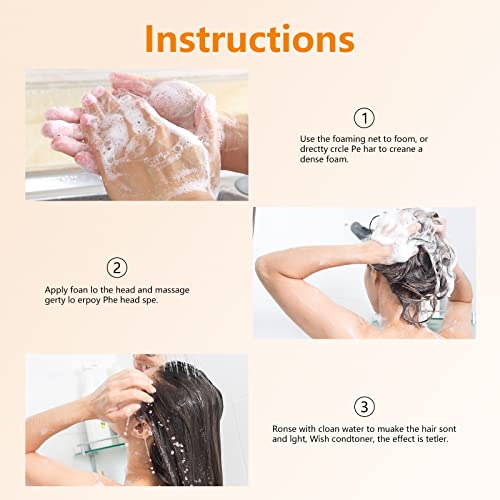 YAFUSIPE Ginger Hair Regrowth Shampoo Bar Turmeric Soap for Growth Natural Ginger Solid Bars for Thinning Strengthen Curly Oily Hair Anti Hair Loss Travel Deep Cleansing Women Men 4.23OZ/120g — view 6