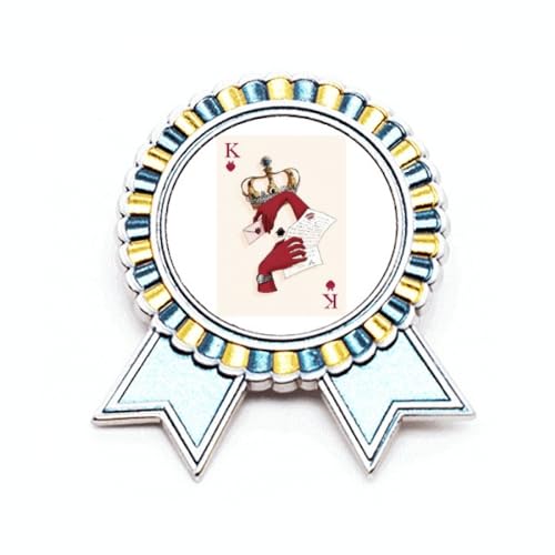 Broche en forme de cœur Playing Cards métal M bijou fantaisie veste