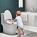 Baby Toddler Toilet Training Seat with Handles & Soft Pad, Child Kids Potty Seat Toilet Seat Attachment for Boys and Girls, Anti-Slip Design & Splashs Guard