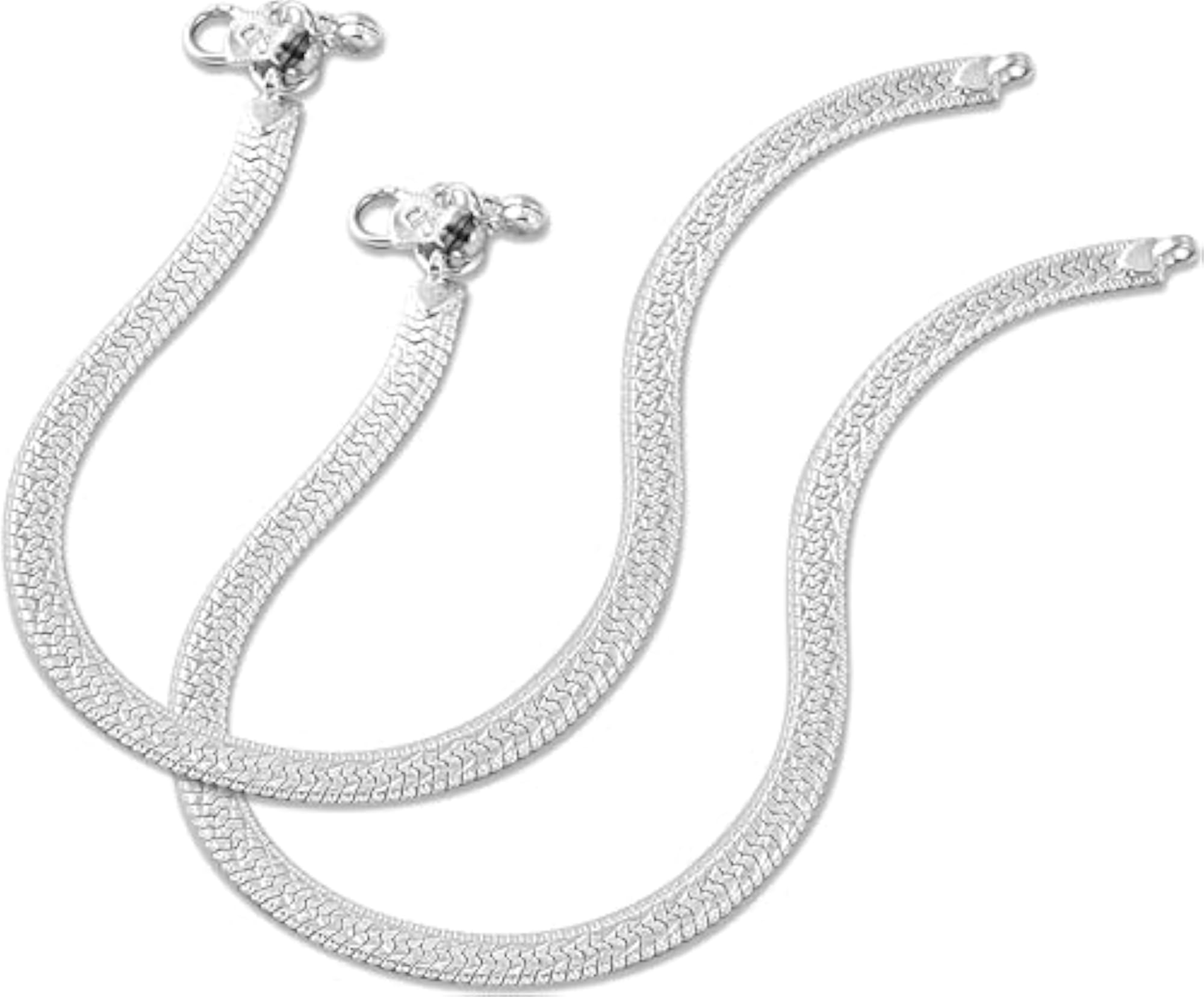 4pc Traditional Alloy Anklet Payal Set for Women, Combo