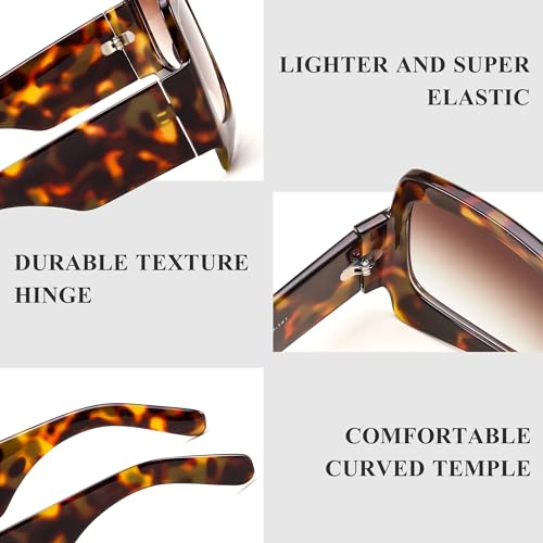 FEISEDY Personalized Large Frame Sunglasses for Men and Women Travelling Sunbathig UV400 Protection Shades B4160 — view 4