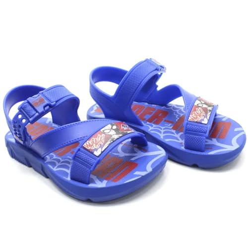Sandália Homem Aranha Coleção Aventura, Grendene Kids, Meninos, Azul/Azul/Vermelho, 30
