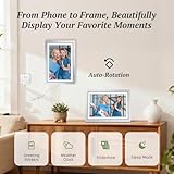 Frameo WiFi Digital Photo Frame Silver 10.1 Inch Digital Picture Frame, 32GB Memory, 1280*800 HD IPS Touch Display, Auto-Rotation, Share Photos Videos via Frameo APP, Gifts for Women Men, Satin Silver - Image 9