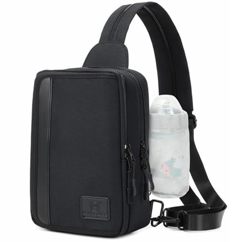 Image of MYHOZEE Sling Bag Crossbody Backpack Purse - 2 in 1 Nylon Cross Body Bag Diaper with Wipes Pouch, Water Bottle Pocket