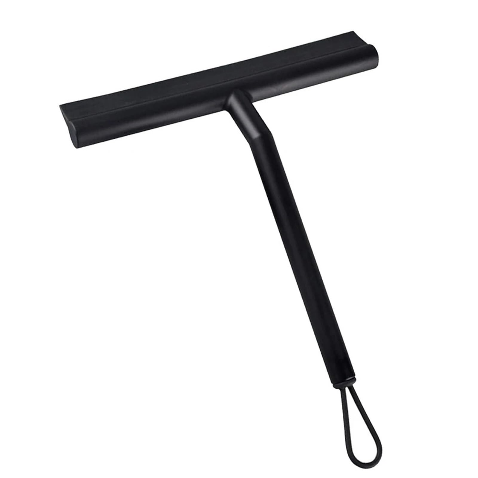 Glass Water Squeegee Handheld Hanging Glass Squeegee Floor Wall Mirror Shower Window Water Cleaning Wiper(Black)