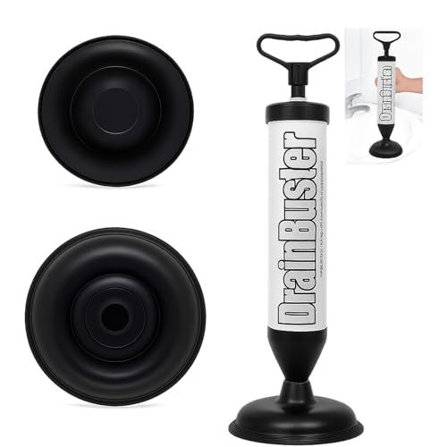 EHIOG Desatascador Ventosa, Desatascador Tuberias,Desatascador Fregadero, potente herramienta de succión con 2 tazas de drenaje, Para Inodoro, BañEra, Ducha