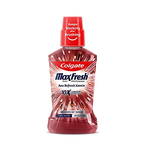 Image of Colgate Maxfresh Plax Antibacterial Mouthwash, 24 /7 Fresh Breath - 250ml, (Clove)