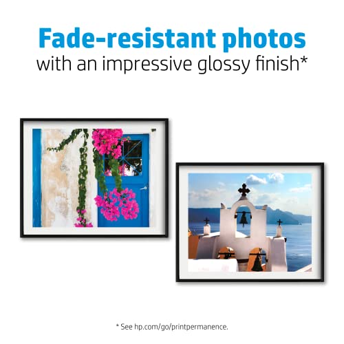 Image of HP Advanced Photo Paper, Glossy, 65 lb, 8 x 10 in., 203 x 254 mm, 25 sheets (6J777A) (Pack of 5)