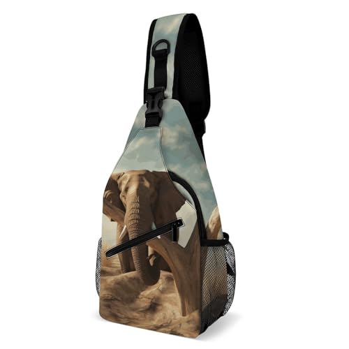Bolso tipo sling Resting Elephant para hombro y pecho