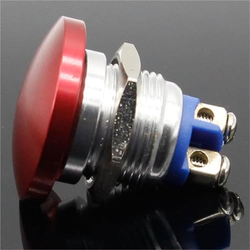 Interrupteur bouton-poussoir 16mm metal NO contact momentane 5A