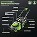 Greenworks 48V (24V x 2) Self Propelled Cordless Lawnmower for Large Lawns up to 460m2, 46cm Cutting Width, 55L Bag, Lawnmower with Two 4Ah Batteries and Twin Charger, 3 Year Guarantee MO48L424-01