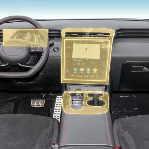 Film anti-rayure TPU Hyundai Tucson NX4 protection console centrale contre traces et poussière