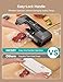 HiCOZY Vacuum Sealer for Food, Powerful Heat Food Sealer, Dry Moist 7-1 Multiple Automatic Modes, Easy-Lock Handle, Compact Design with 10 Vacuum Bags & 2 Bag Rolls, Bag Cutter Included, Space Gray