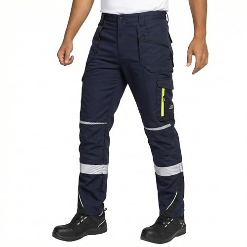 BWOLF - Pantalones de trabajo Drift para hombre, pantalones de trabajo de estilo cargo, ropa de trabajo de hombre en tela Ripstop con muchos bolsillos, M