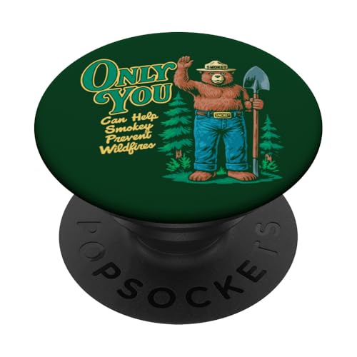 Only You Waving Smokey Bear Vintage PopSockets PopGrip Adhesivo