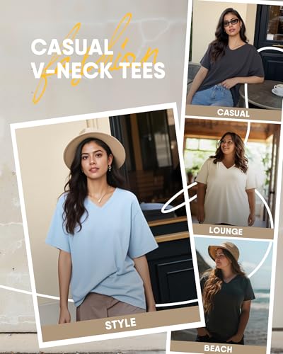 HLTPRO 3 Pack Oversized Tshirts for Women - Loose Fit Baggy Workout Tops Casual Summer Beach Vacation Plus Size Clothing3